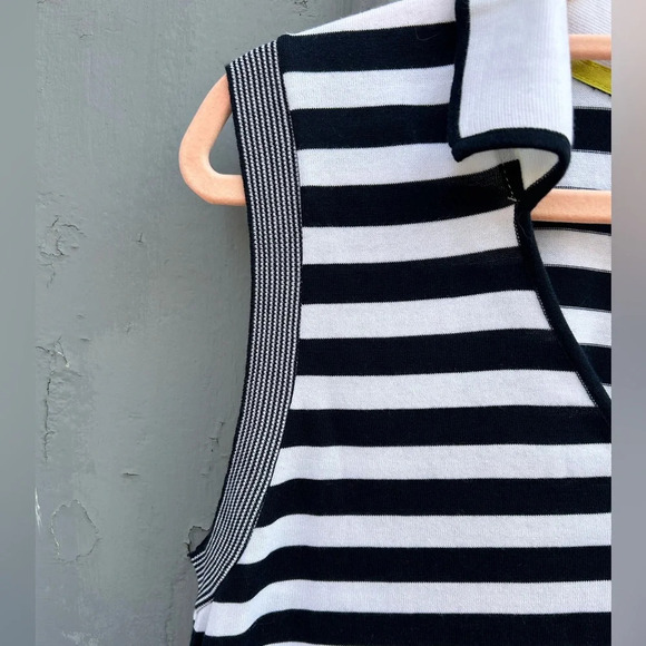 Paul & Shark Sleeveless Striped Knit Cotton Collared Polo Shirt, size XL - Picture 4 of 10